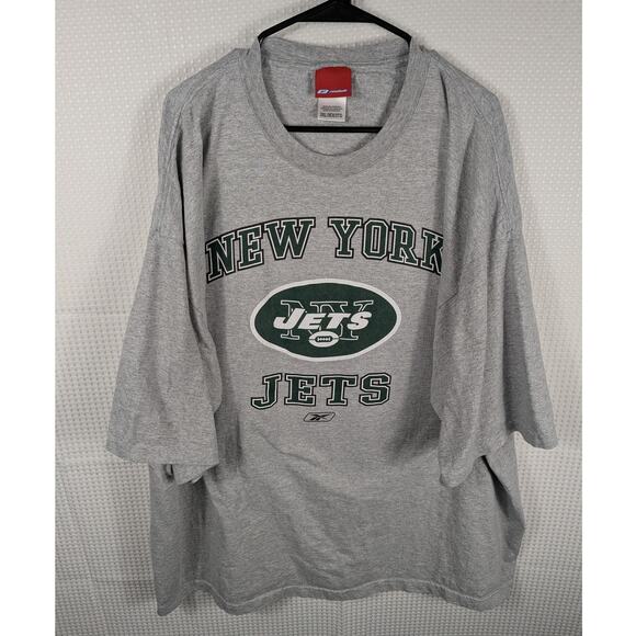 Reebok 3XL New York Jets NFL T-Shirt Mens Gray Graphic Tee Oversized Football - Picture 1 of 5